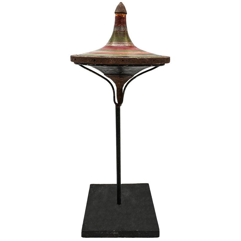 MULTICOLOR SPINNING TOP WITH STAND - Chora Mykonos