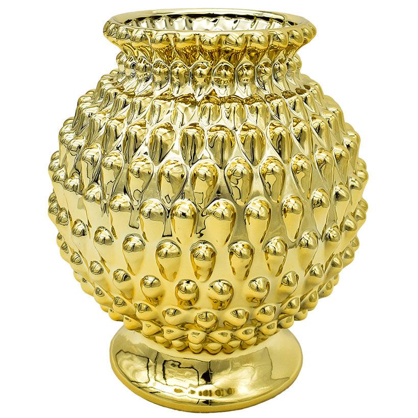 VASE GOLD SPIKES - Chora Mykonos