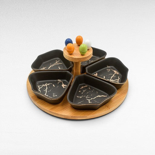 COCKTAIL BITES TRAY BLACK