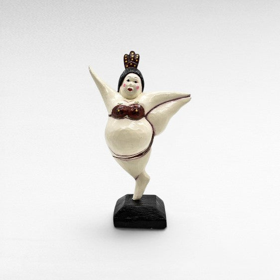 WOODEN BALLERINA 18x12x28cm - Chora Mykonos