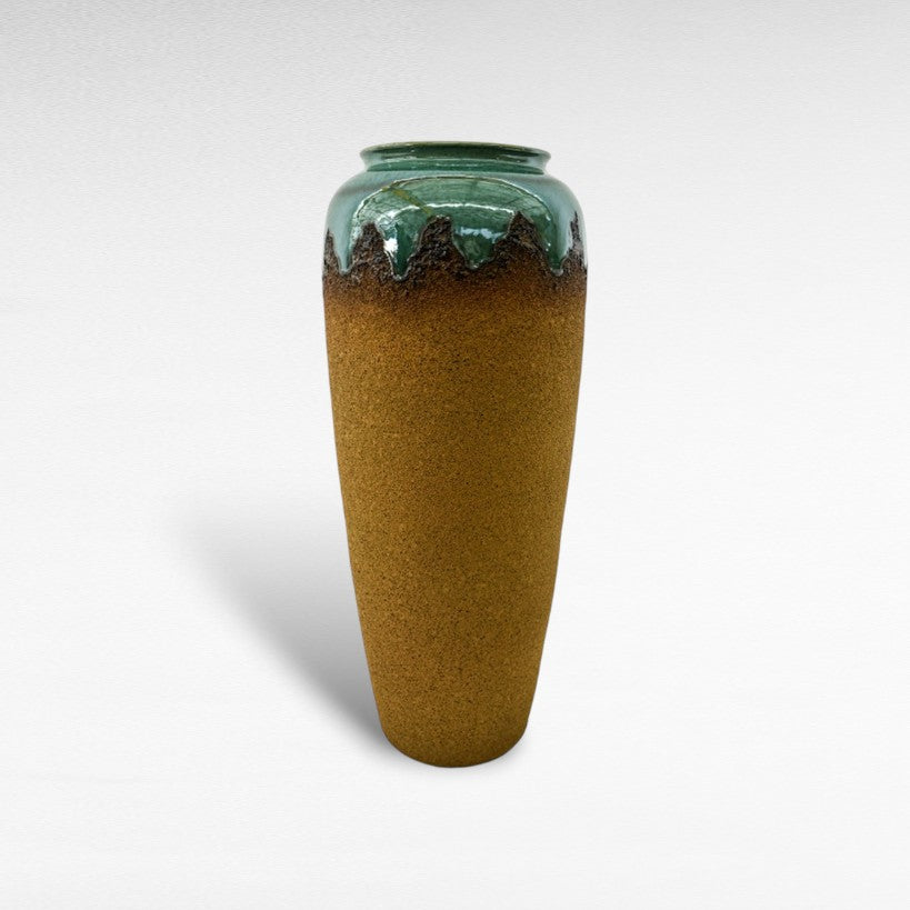 CERAMIC PLANTER WITH ENAMEL PAINTING Φ40 |Η90 CM