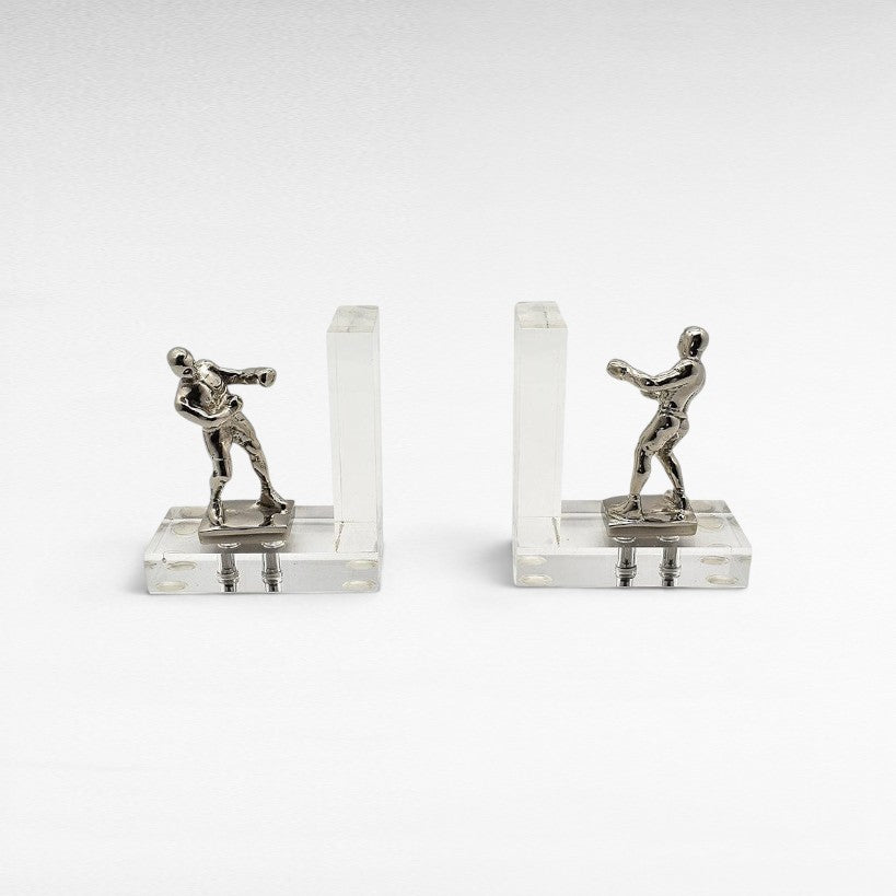 BOXER BOOKEND ACRYLIC WITH SHINY NICKEL FINISH - Chora Mykonos