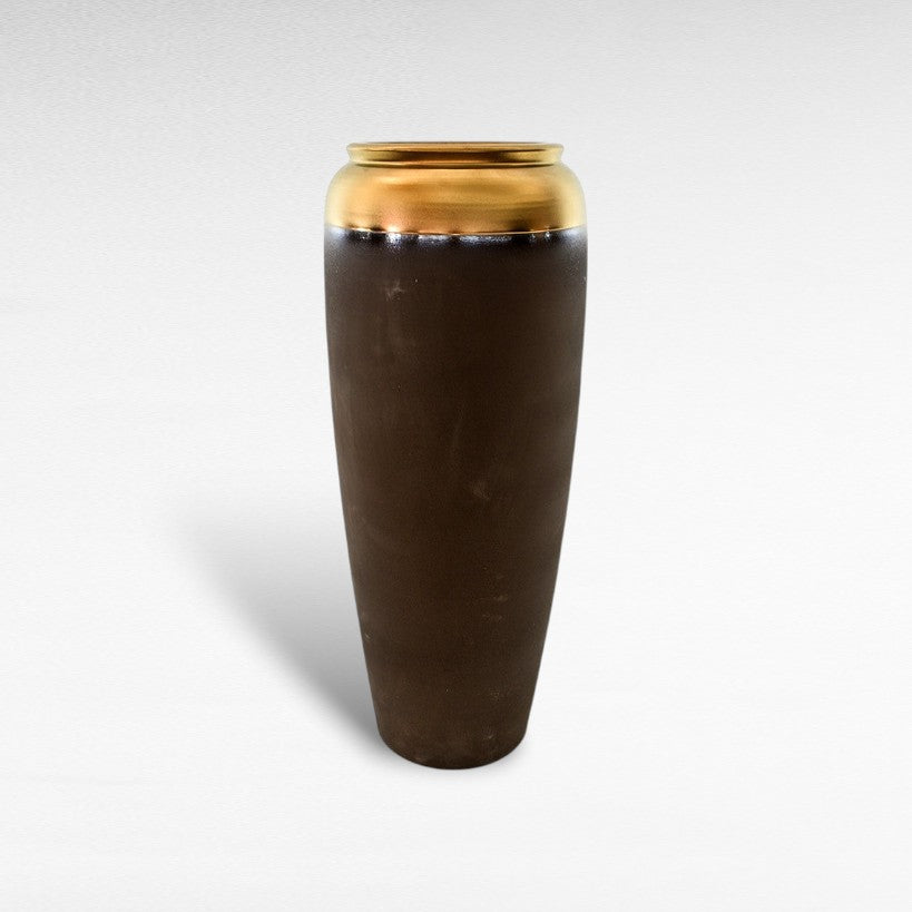 CERAMIC PLANTER WITH ENAMEL PAINTING Φ40 |Η120 CM