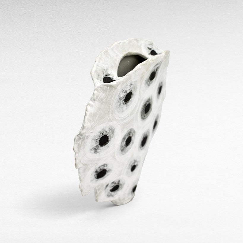 VASE PORCELAIN BLACK & WHITE W26 |D7 |H31 CM