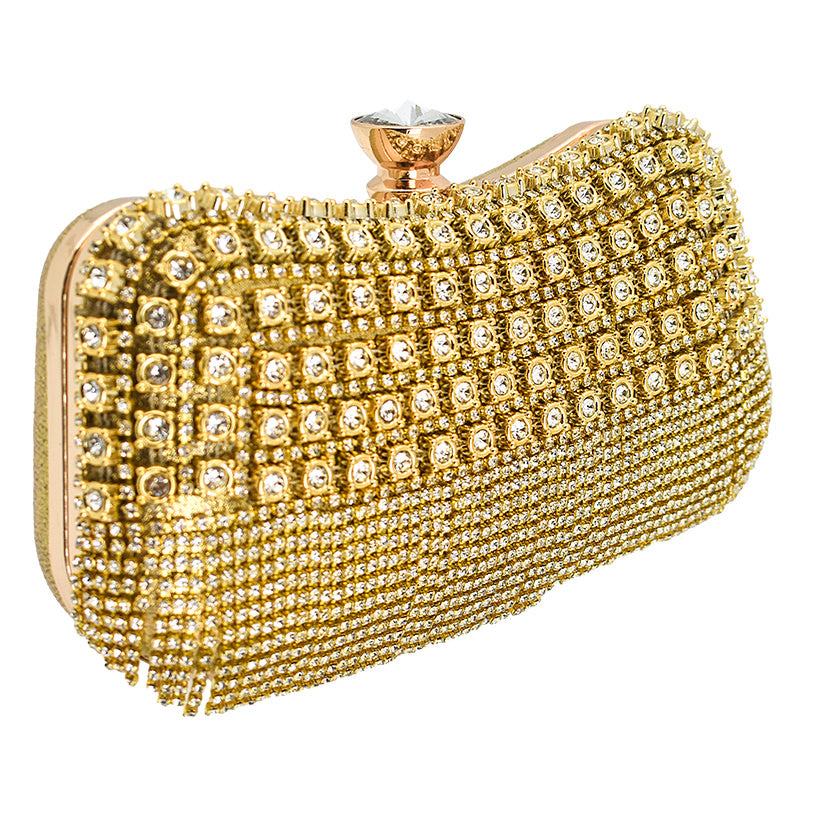 CLUTCH 6 GOLD WITH STRASS TEARS
