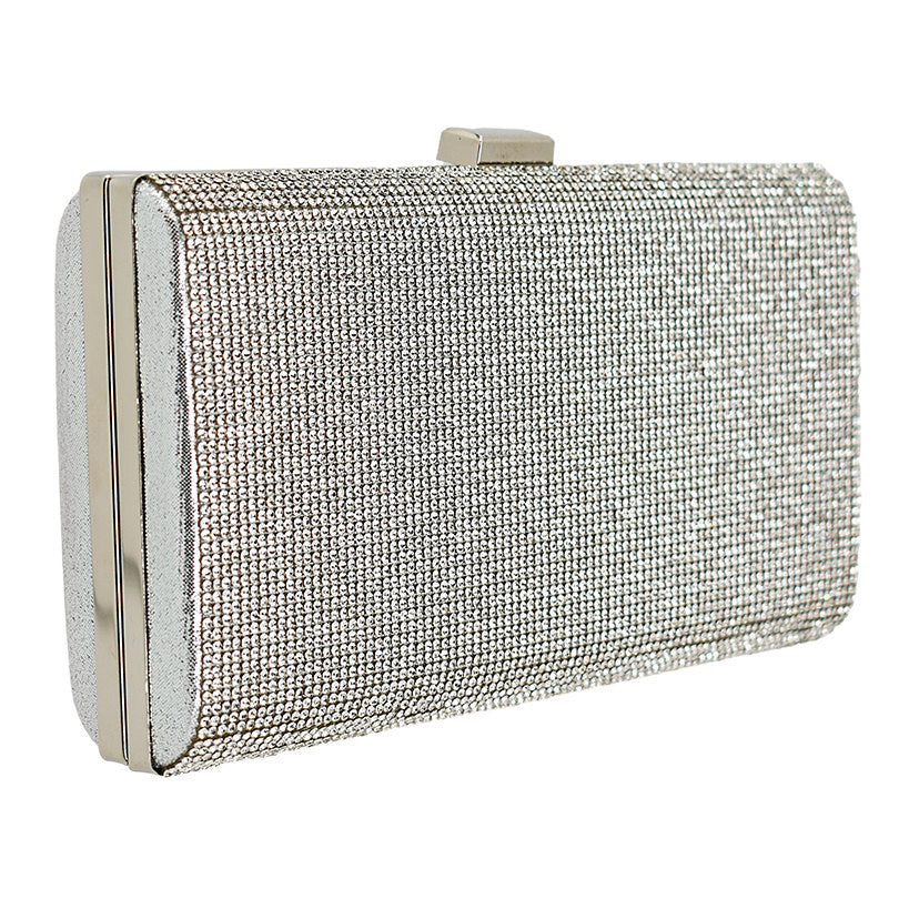 CLUTCH 10 SILVER SMALL STRASS