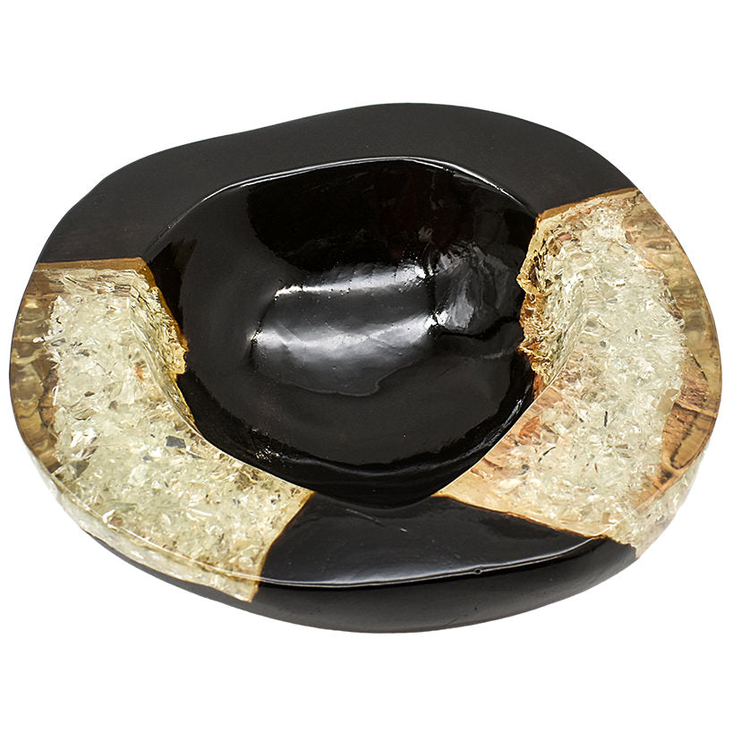 BLACK TEAK RESIN HALF TRANSPARENT 25 CM