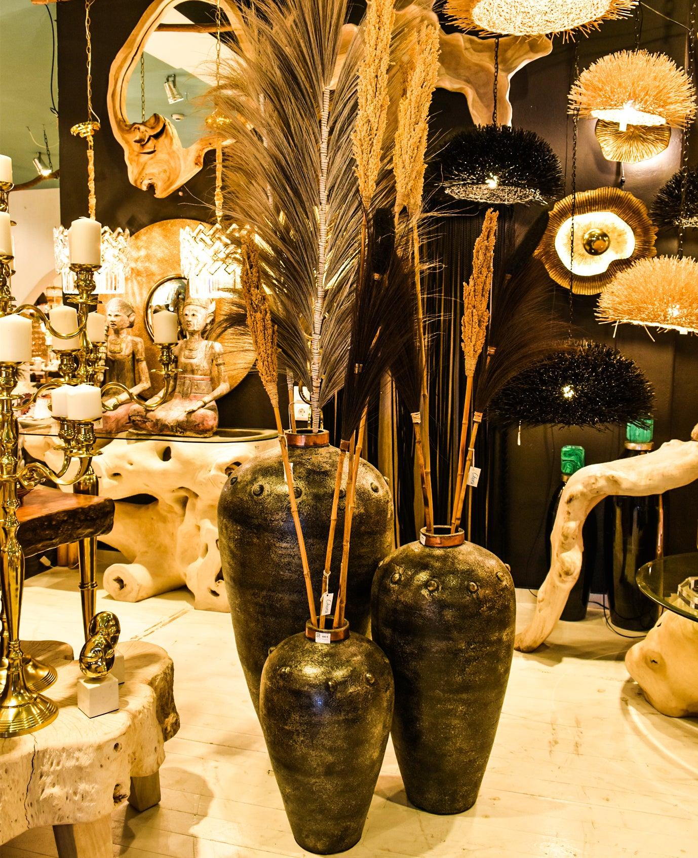 POT WITH COPPER RING - Chora Mykonos