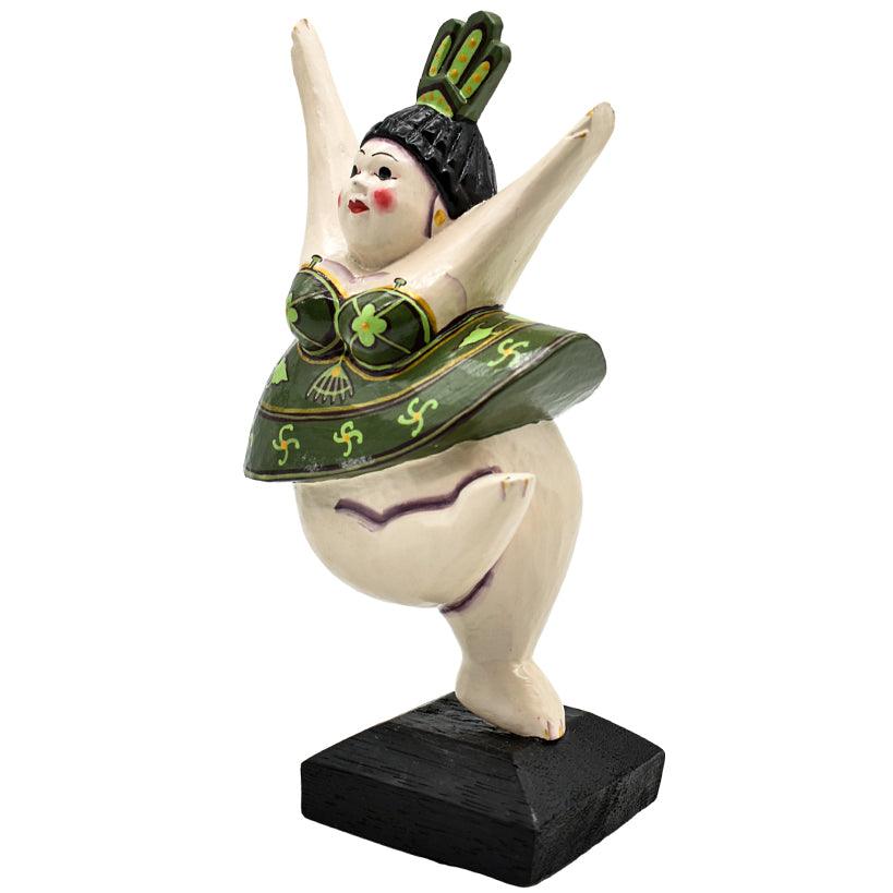 WOODEN BALLERINA 15x9x26cm - Chora Mykonos