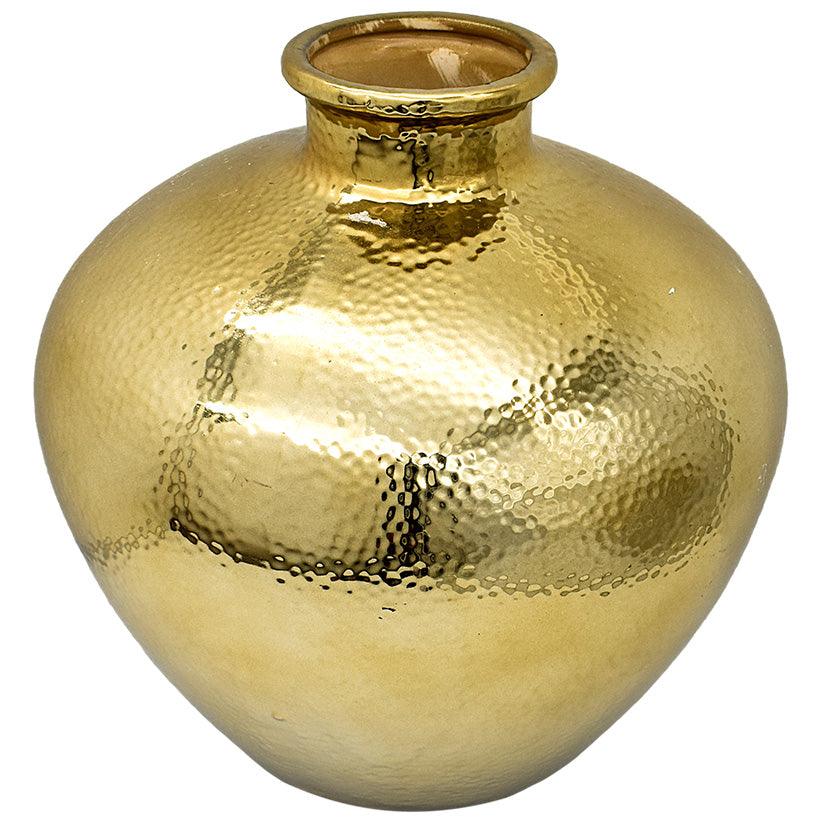 AMPHORA GOLDEN VASE 36x35cm - Chora Mykonos