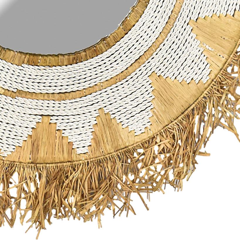 MIRROR WHITE AND NATURAL GRASS - Chora Mykonos