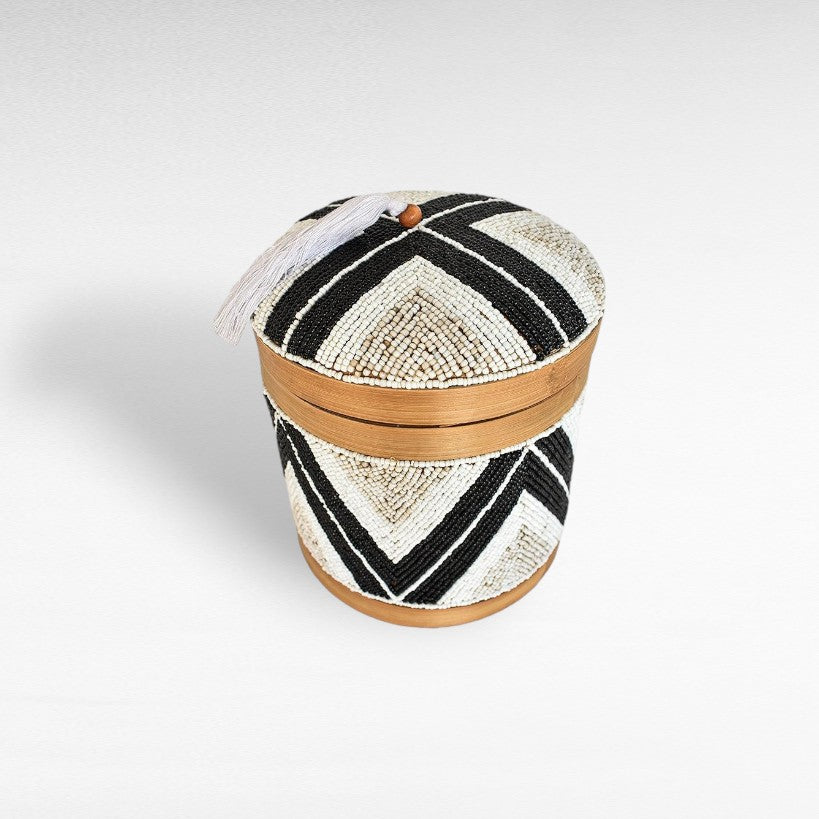 ROUND BOX BLACK - Chora Barefoot Luxury Living