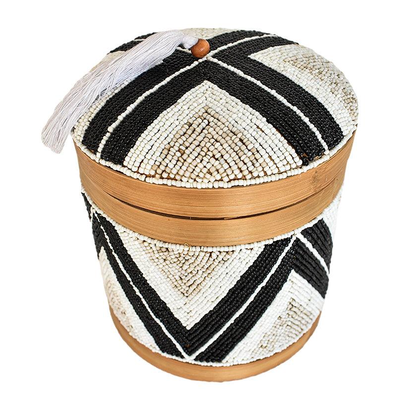 ROUND BOX BLACK - Chora Barefoot Luxury Living