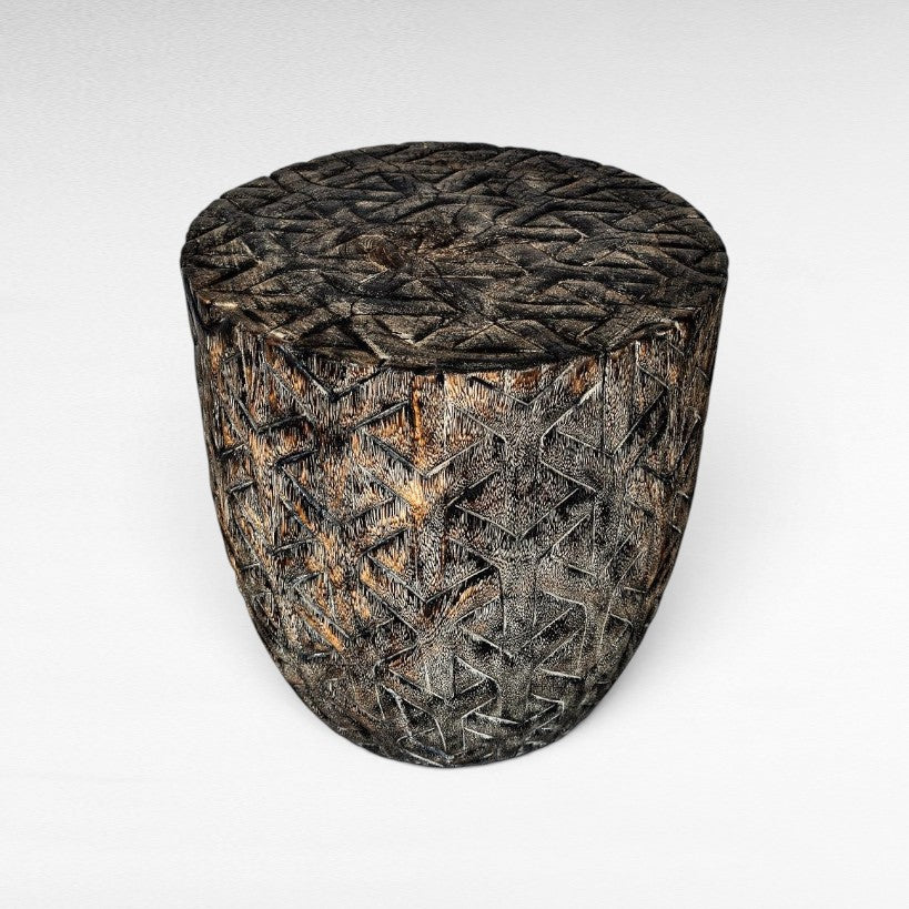SIDE TABLE TEAK WOOD - Chora Mykonos
