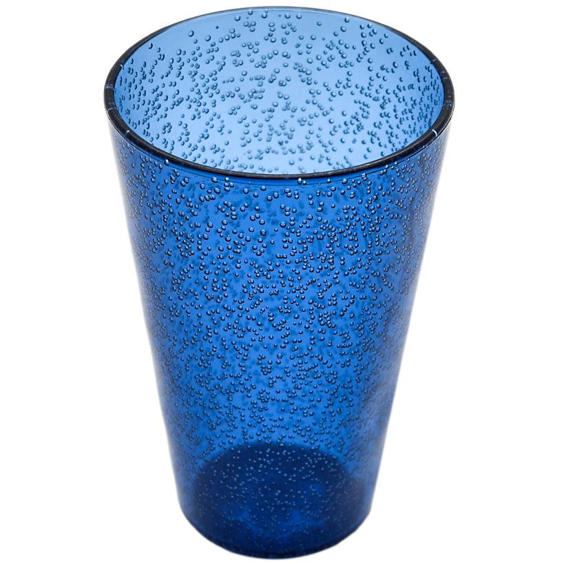 DEEP BLUE SYNTHETIC CRYSTAL DRINK GLASS 9x9x14cm - Chora Mykonos