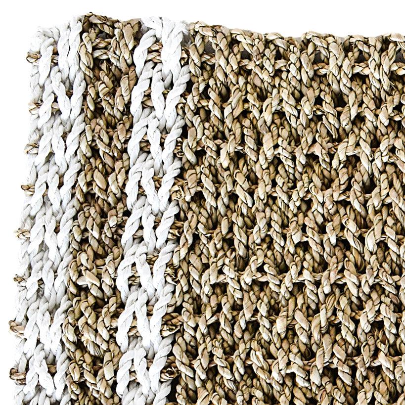 SEAGRASS DOORMAT NATURAL WHITE - Chora Mykonos