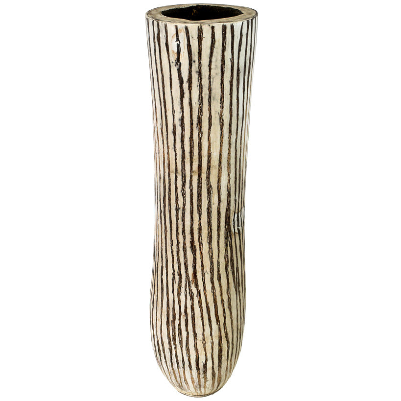 PALM POT WHITEWASH medium
