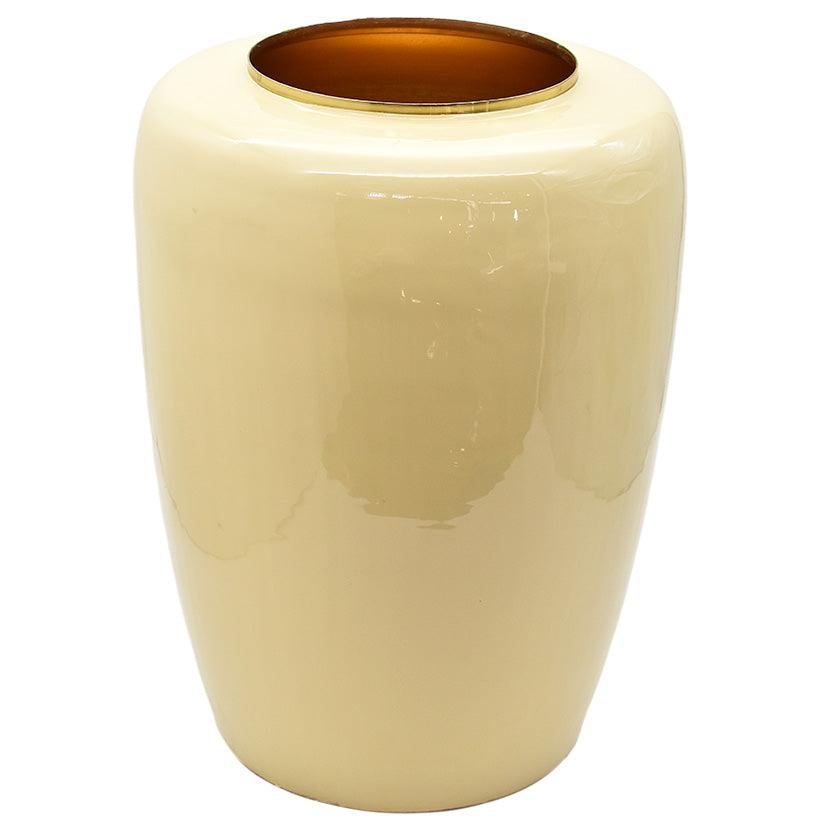 SO SHINNY WHITE VASE 32x43cm - Chora Mykonos