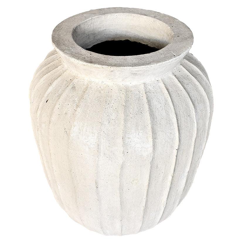 POT WITH LINE VERTICAL - Chora Mykonos