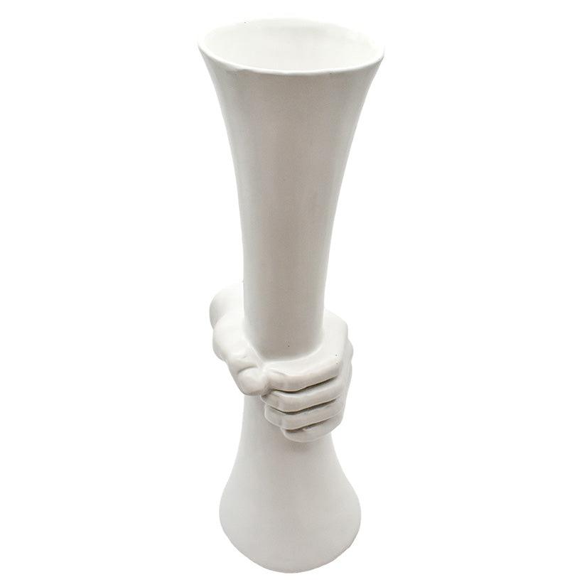 HOLD ME TIGHT VASE WHITE 17x55cm - Chora Mykonos