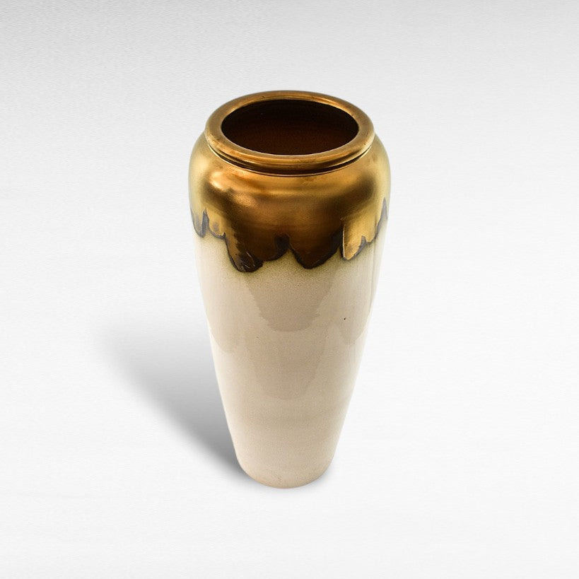 CERAMIC PLANTER WITH ENAMEL PAINTING Φ40 |Η90 CM