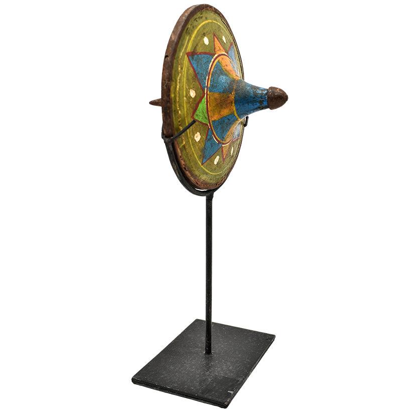 MULTICOLOR SPINNING TOP WITH STAND - Chora Mykonos