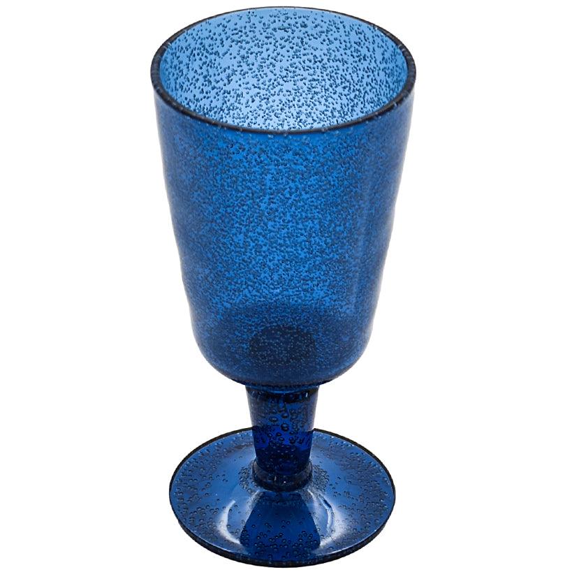 DEEP BLUE SYNTHETIC CRYSTAL WINE GLASS 8x8x16cm - Chora Mykonos