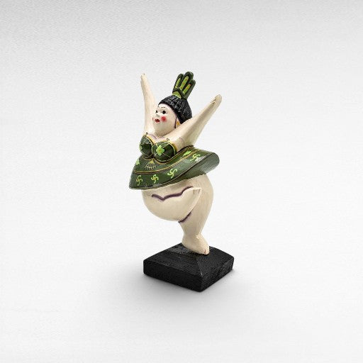WOODEN BALLERINA 15x9x26cm - Chora Mykonos