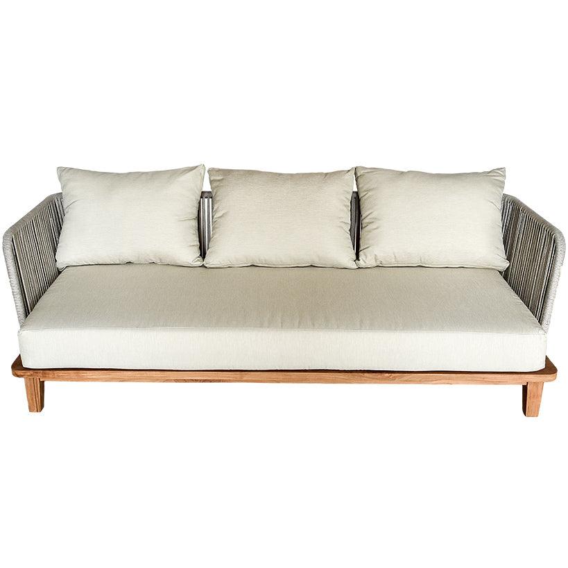 SOFA OVAL W/ ROPE BEIGE 210x100x68cm - Chora Mykonos