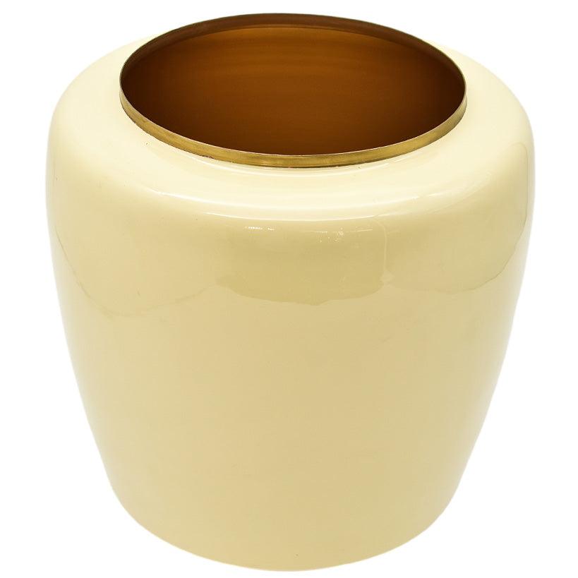 SO SHINNY WHITE VASE 23.5x25cm - Chora Mykonos