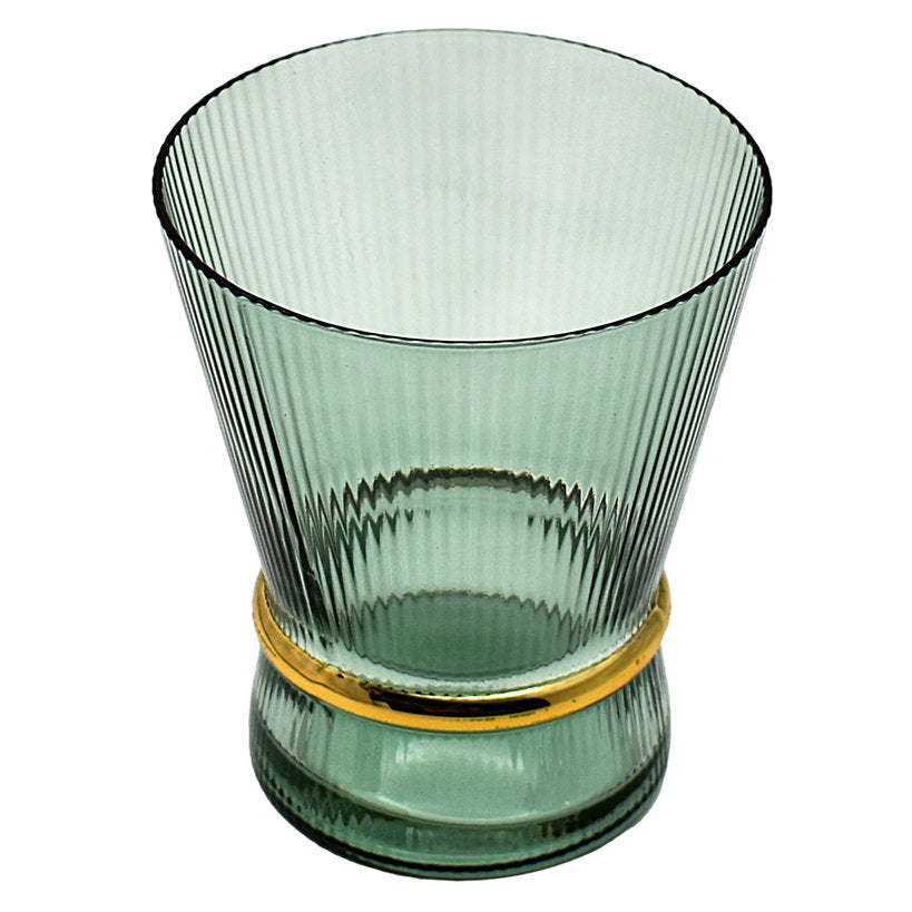 CASINO GLASSES SET OF 6 GREEN