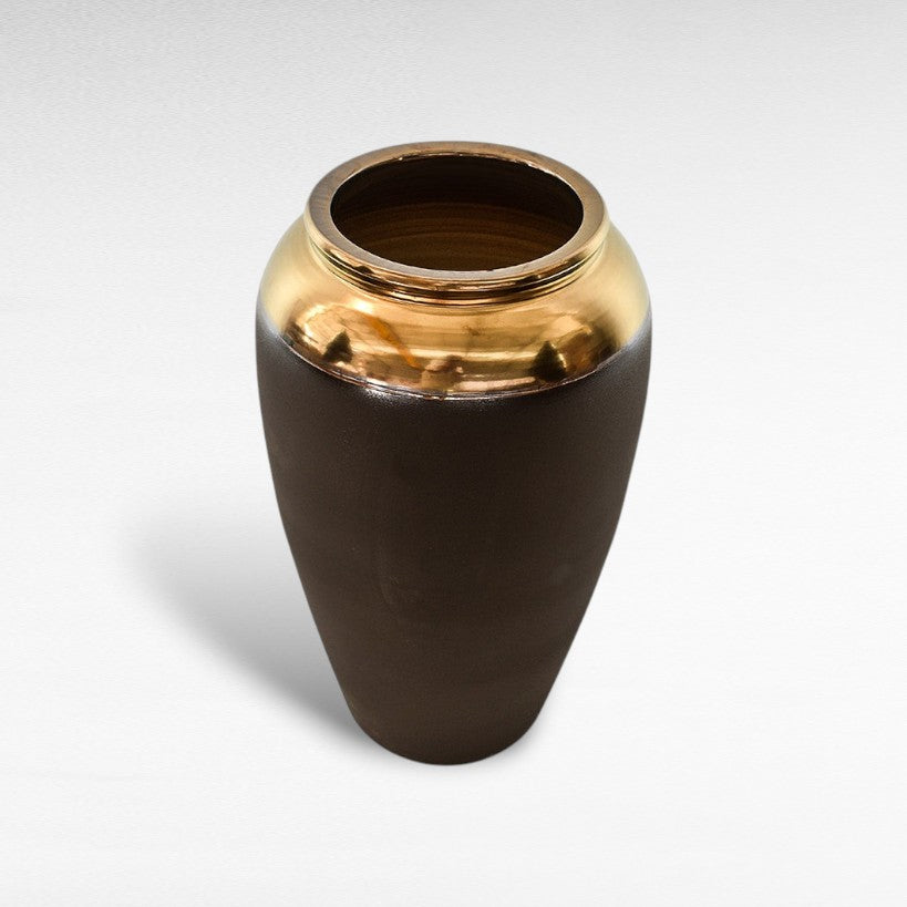 CERAMIC PLANTER WITH ENAMEL PAINTING Φ40 |Η60 CM