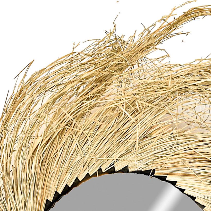 MIRROR WITH RAFFIA - Chora Mykonos