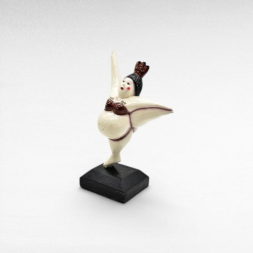 WOODEN BALLERINA 14x12x25cm - Chora Mykonos