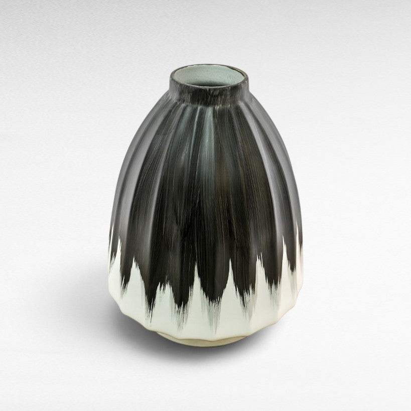 VASE PORCELAIN BLACK & WHITE Φ27 |H34 CM