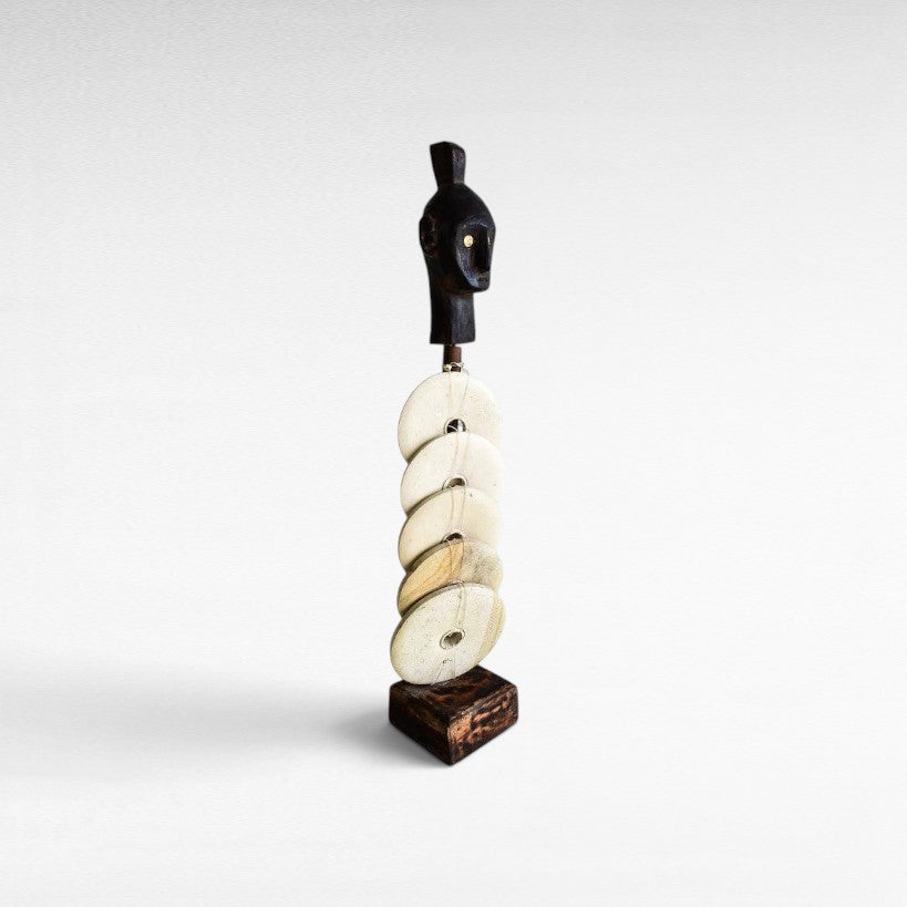 WOODEN STATUE 15x15x95cm - Chora Mykonos