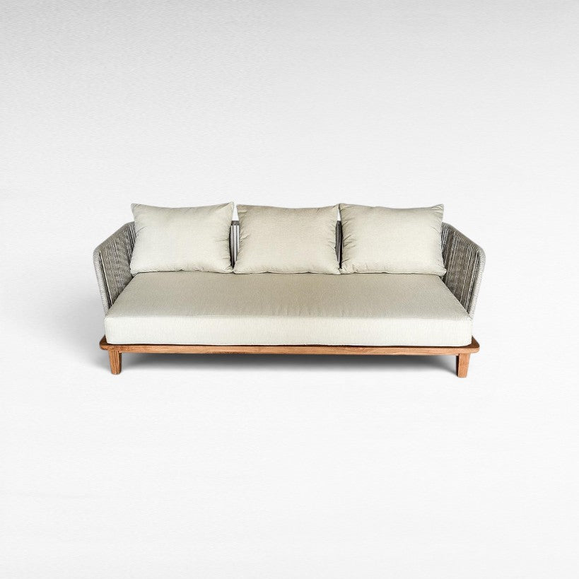 SOFA OVAL W/ ROPE BEIGE 210x100x68cm - Chora Mykonos