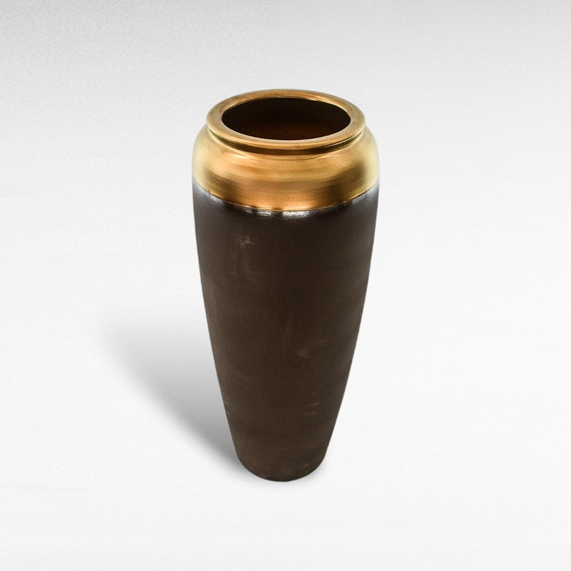 CERAMIC PLANTER WITH ENAMEL PAINTING Φ40 |Η120 CM