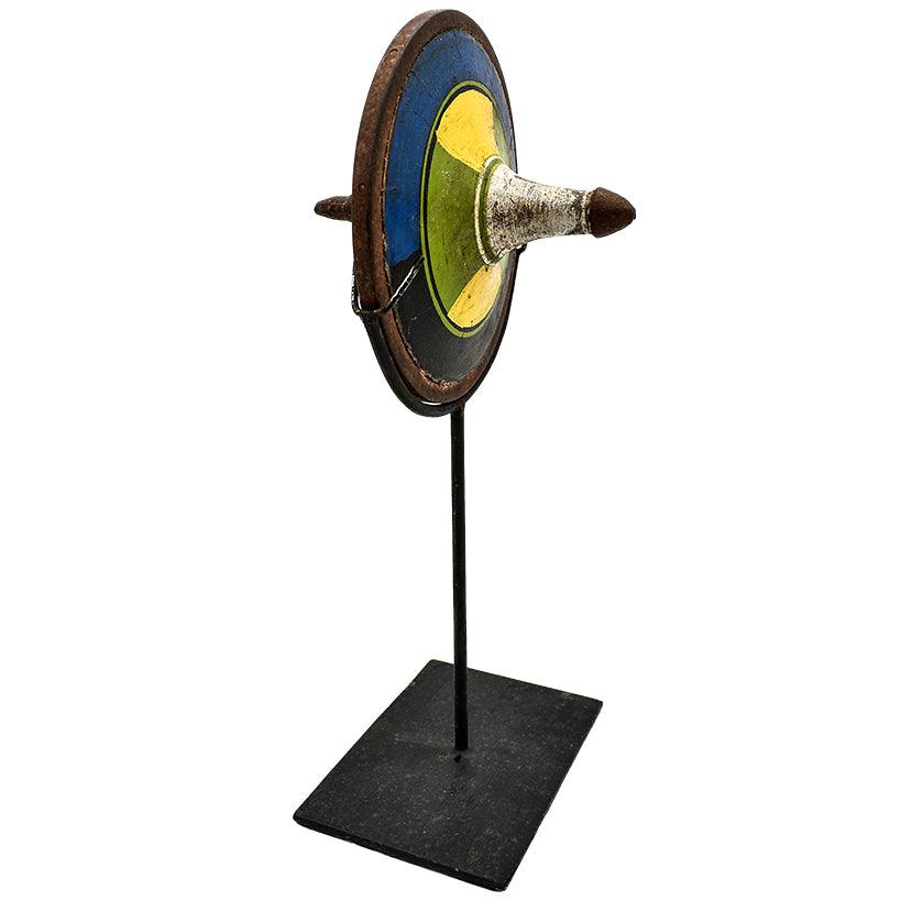 MULTICOLOR SPINNING TOP WITH STAND - Chora Mykonos