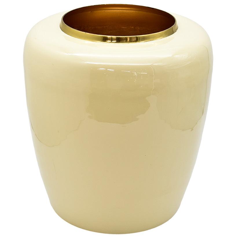 SO SHINNY WHITE VASE 32x35cm - Chora Mykonos