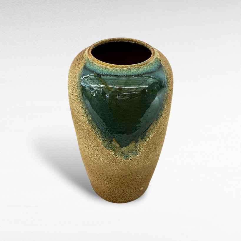 CERAMIC PLANTER WITH ENAMEL PAINTING Φ40 |Η60 CM
