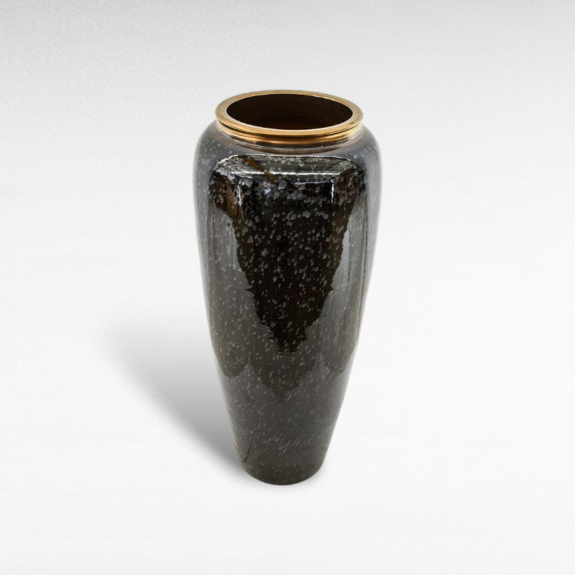 CERAMIC PLANTER WITH ENAMEL PAINTING Φ40 |Η90 CM