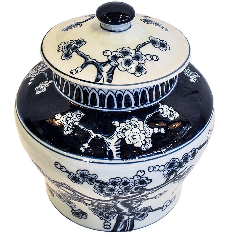 JAR WITH LID CERAMIC - Chora Mykonos