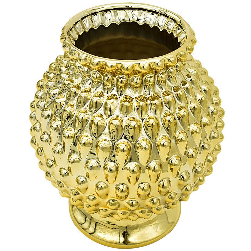 VASE GOLD SPIKES - Chora Mykonos