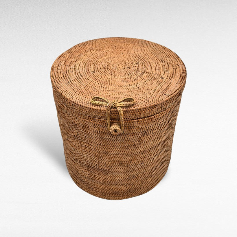 RATTAN WASTE BIN