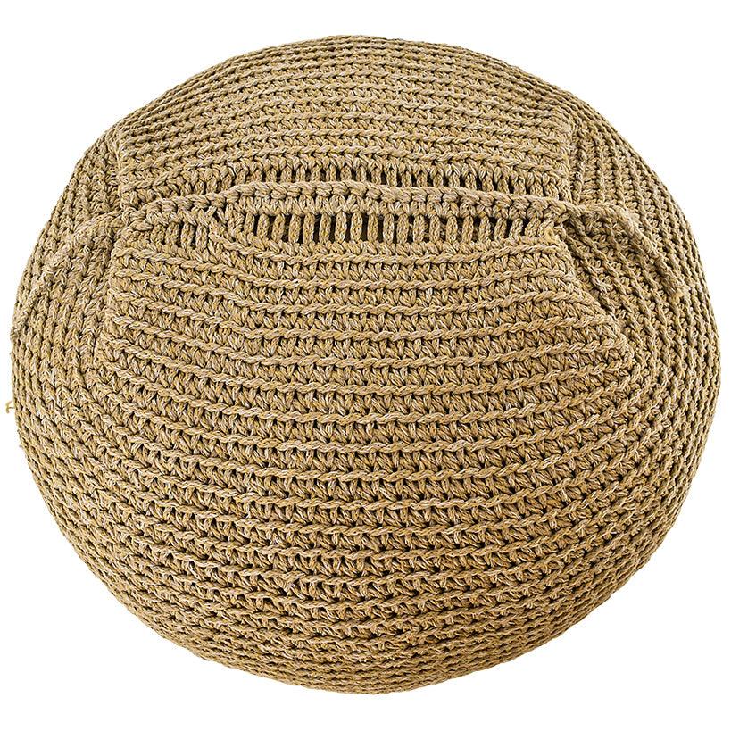 POUF ROPE NATURAL 60x60x50cm - Chora Mykonos