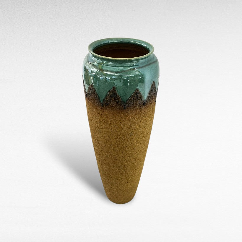 CERAMIC PLANTER WITH ENAMEL PAINTING Φ40 |Η120 CM