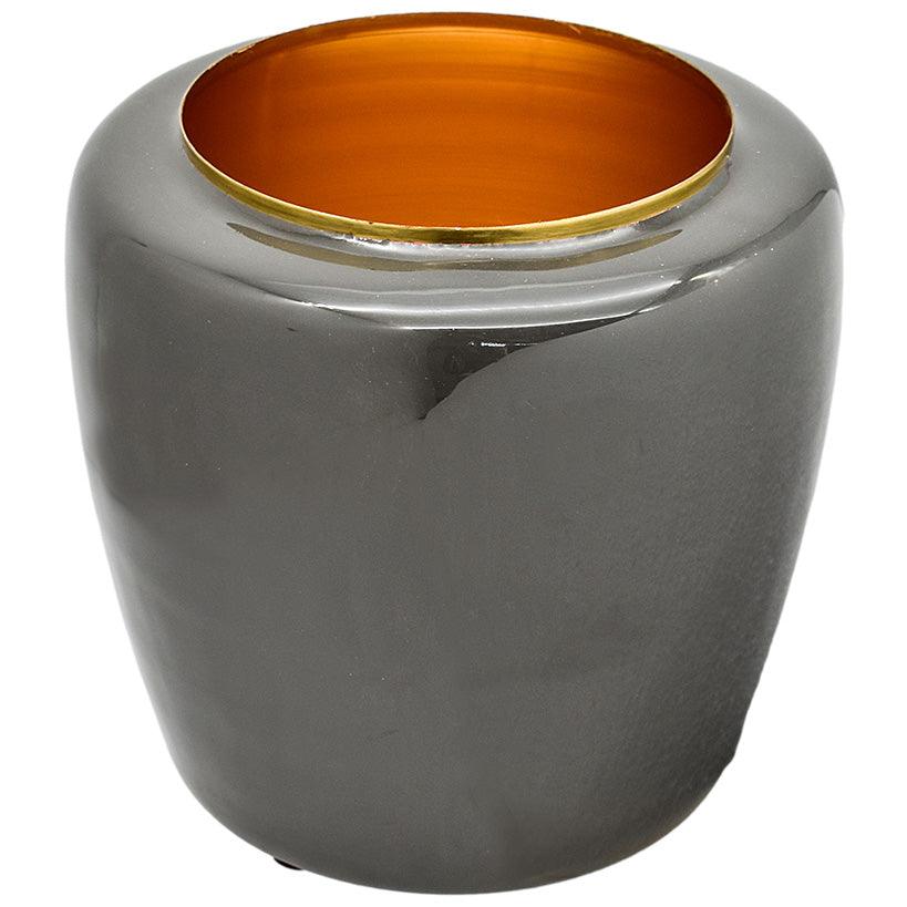 SO SHINNY GREY VASE - Chora Mykonos