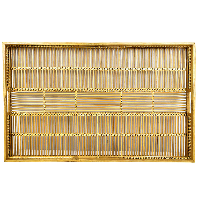 BAMBOO TRAY NATURAL 80X50X8CM