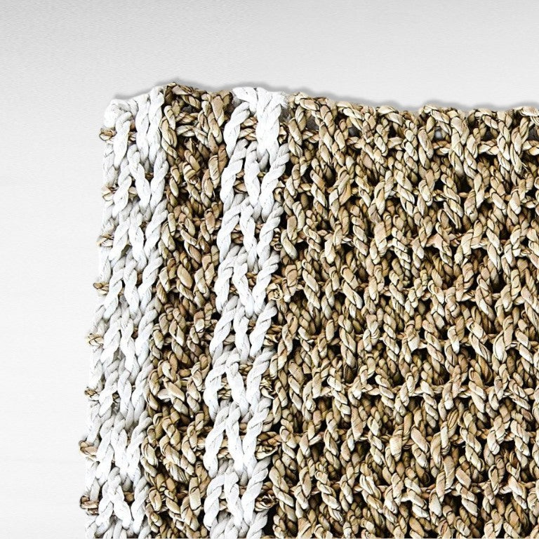 SEAGRASS DOORMAT NATURAL WHITE - Chora Mykonos